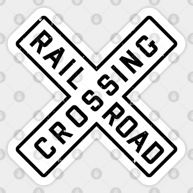 CROSSING RAILROAD SIGN Sticker by BUNNY ROBBER GRPC